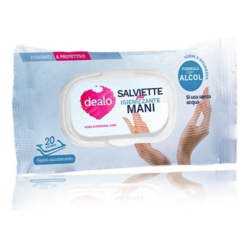 Dealo Salviette Igienizzanti Alcool 20Pz C/Placchetta
