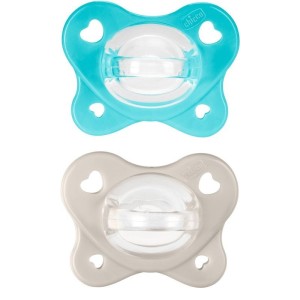 Chicco Gommotto Physio Dual Soft Blu 6-16M 2Pz