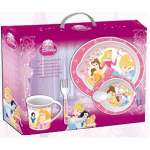 Principesse Set Pappa 5Pz(Piano+Fondo+Scodella+Bicch+Posate