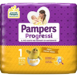 Pampers Progressi Newborn 2-5Kg 28Pz