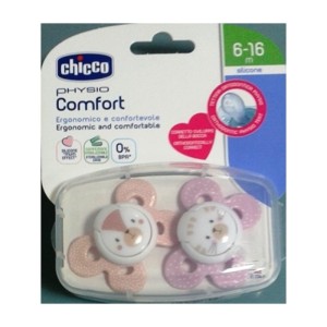 Chicco Succhietto Comfort Girl Silicone 6-16M 2Pz