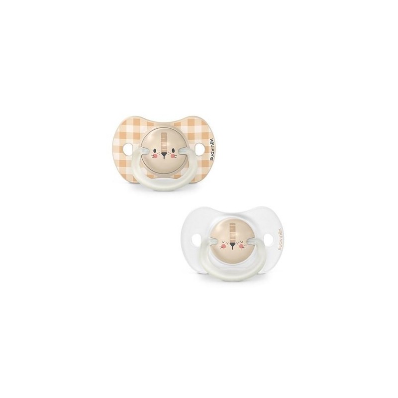 Suavinex Succhietti Silic.nightday Sxpro 6/18M Leone Rosa