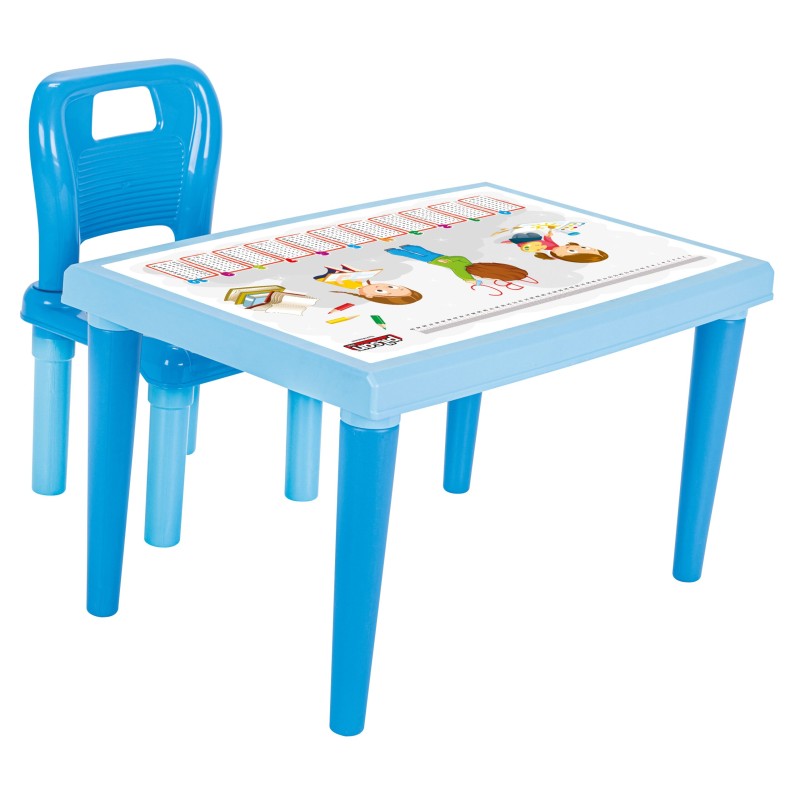 Pilsan Tavolo Da Studio Blu Con Sedia