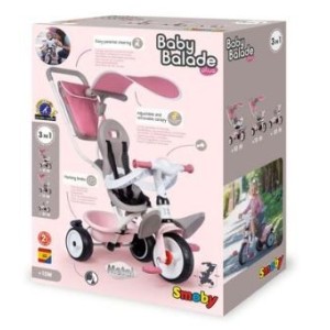 Smoby Triciclo Rosa Baby Balade