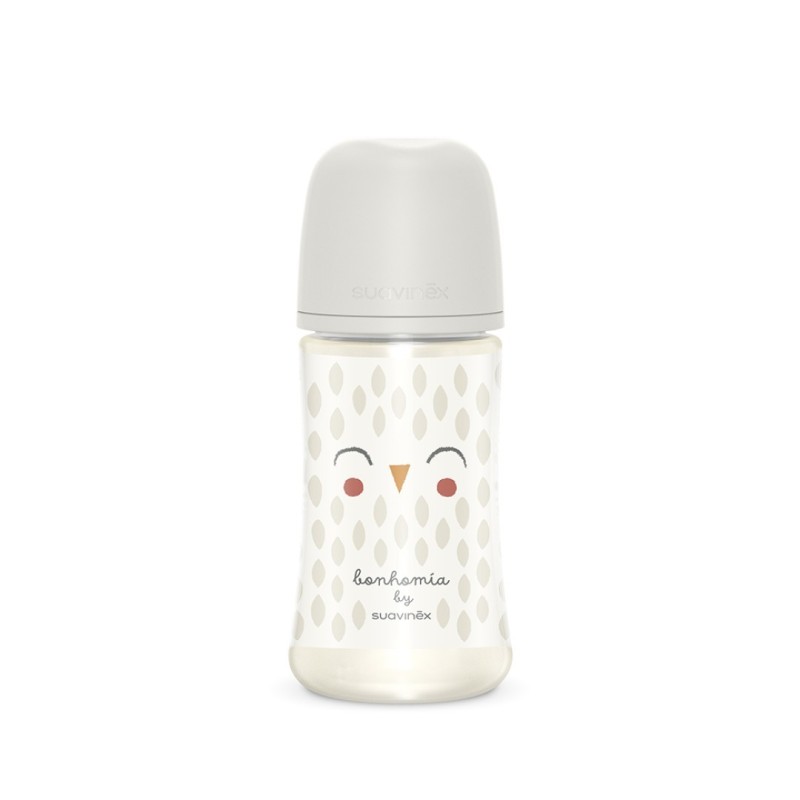 Suavinex Biberon 270Ml Silicone Bonhomia Civetta Bianca