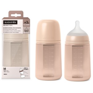Suavinex Selection Biberon Silicone 240Ml Nude Flusso M
