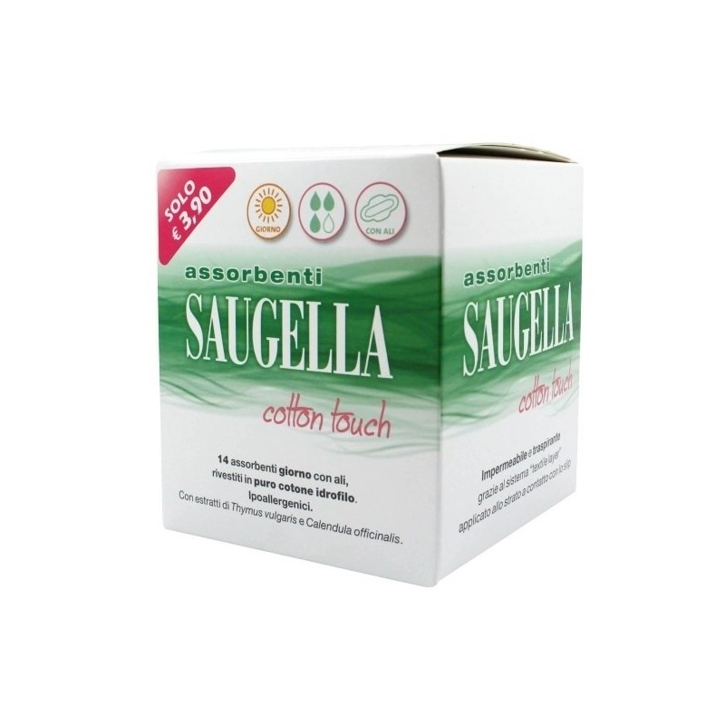 Saugella Assorbenti Giorno C/Ali 14Pz