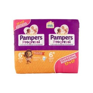 Pampers Progressi Doppio 6+ Extralarge 16Kg+ 34Pz