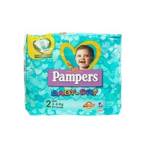 Pampers Baby Dry 3-6 Kg Mini Tg 2 Pz 24
