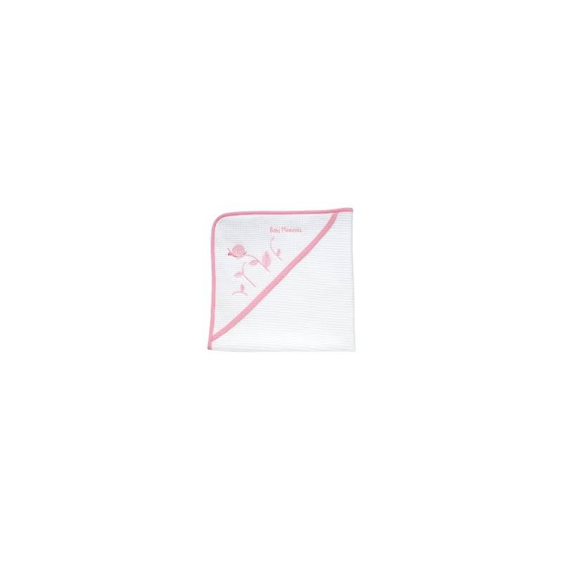 Chicco Accappatopio Quadrato Piquet Rosa 0M+