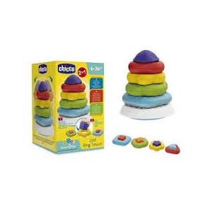 Chicco Gioco 2 In 1 Torre Degli Anelli