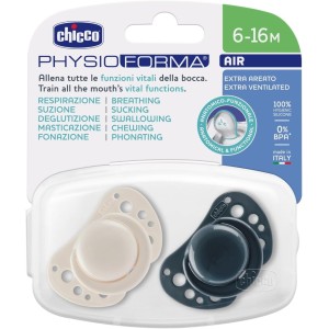 Chicco Succhietto Air Blu Silicone 6-16M 2Pz