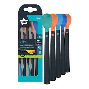 Tommee Tippee Set 5 Cucchiai Silicone 4M+