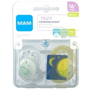 Mam 2 Succhietti Original Night Silicone 16M+ Neutro
