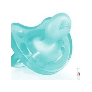 Chicco Gommotto Physio Soft Blu Silicone 6-12M 1Pz
