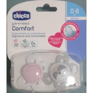 Chicco Succhietto Comfort Girl Silicone 0-6M 2Pz
