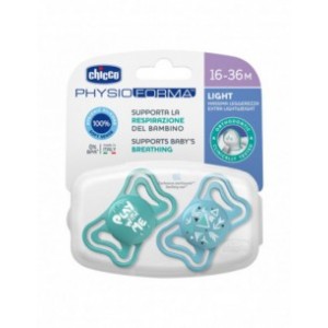 Chicco Succhietto Light Bimbo 16-36M 2Pz Silicone
