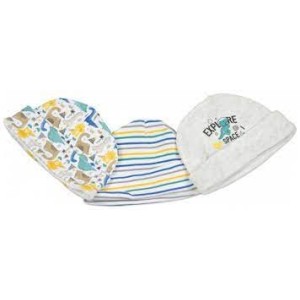 Cangaroo Cuffia Cotone Neonata 3Pz Blu Moni