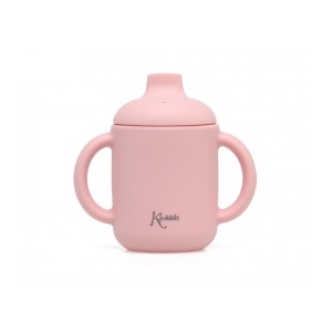 Kiokids Tazza Silicone Rosa 120Ml Con Manici 4M+