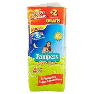 Pampers Sole/Luna Doppio 4 Maxi 7-18Kg 34Pz