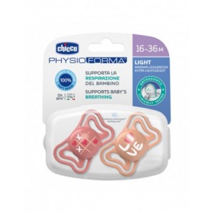 Chicco Succhietto Light Bimba 16-36M 2Pz Silicone