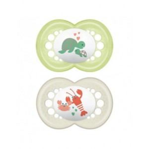 Mam 2 Succhietti Original Silicone 6M+ Neutro