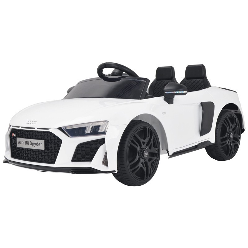 B83576 Audi R8 Spider Auto Elettrica Bianca 12V