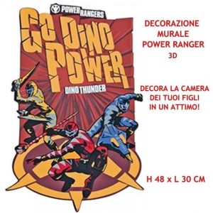 Maxi Sagoma Adesiva Power Rangers