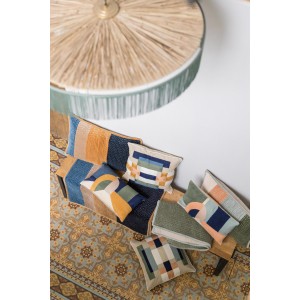 Cuscino Elise Patchs Cobalt 40 X 65