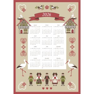 Strofinaccio Calendario 2026 Hisla Blanc 50 X 70