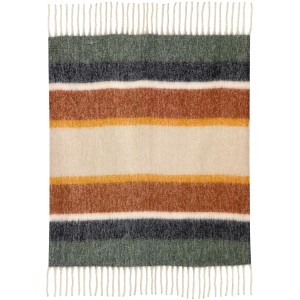 Plaid a righe riciclato Isabel Rouille 130 X 160