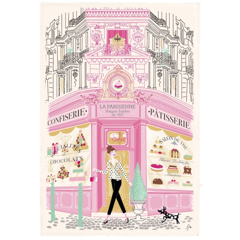 Strofinaccio stampato Façade patisserie Écru 48 X 72 Strofinaccio stampato Façade patisserie Écru 48 X 72