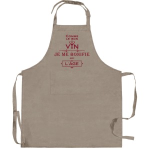 Grembiule da cucina Peps Je me bonifie avec l'âge Ficelle 90 X