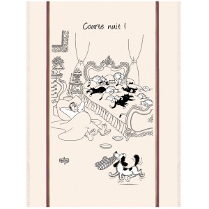 Grande strofinaccio Dubout Courte nuit Écru 60 X 80