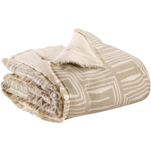 Plaid stampato Tina Naturel 135 X 200