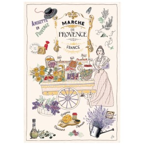 Strofinaccio Les marchés de Provence Écru 48 X 72