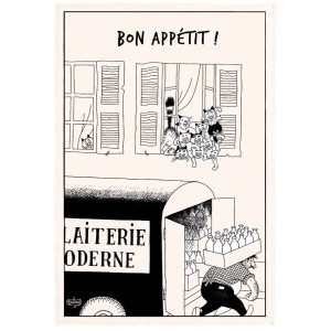 Strofinaccio Dubout Bon appétit Écru 48 X 72