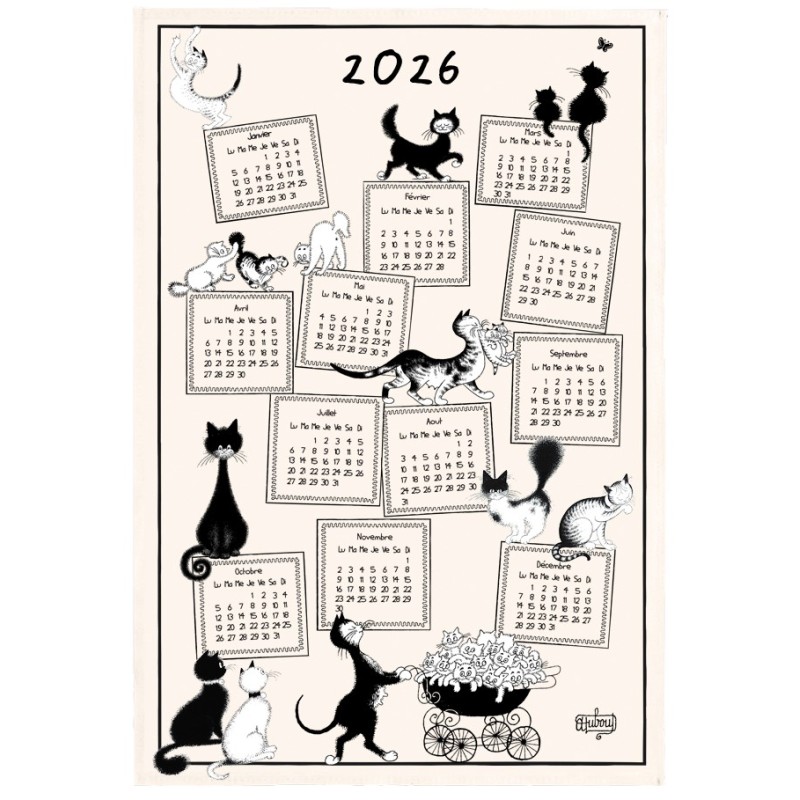 Strofinaccio Dubout Calendrier 2026 Écru 48 X 72 Strofinaccio Dubout Calendrier 2026 Écru 48 X 72