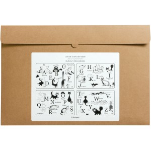 Set di 4 tovagliette Dubout Abécédaire Noir/Blanc 30 X 45
