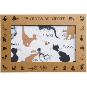 Set di 2 tovagliette Dubout Attitudes Noir/Roux 30 X 45
