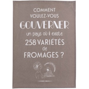 Strofinaccio Gouverner et fromages Gris 50 X 70
