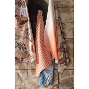 Strofinaccio riciclato Tie&Dye Pêche 50 X 70