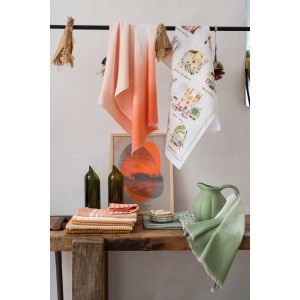 Strofinaccio riciclato Tie&Dye Pêche 50 X 70