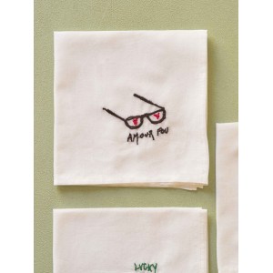 Fazzoletto Hankie Smile Jaune 25 X 25