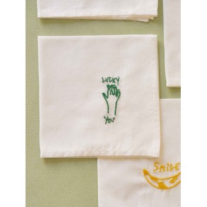 Fazzoletto Hankie Smile Jaune 25 X 25