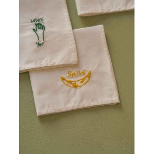 Fazzoletto Hankie Smile Jaune 25 X 25
