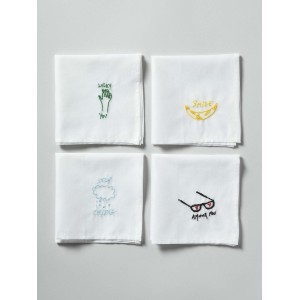 Fazzoletto Hankie Smile Jaune 25 X 25