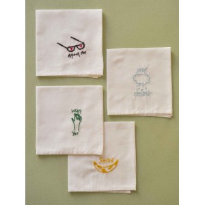 Fazzoletto Hankie Smile Jaune 25 X 25